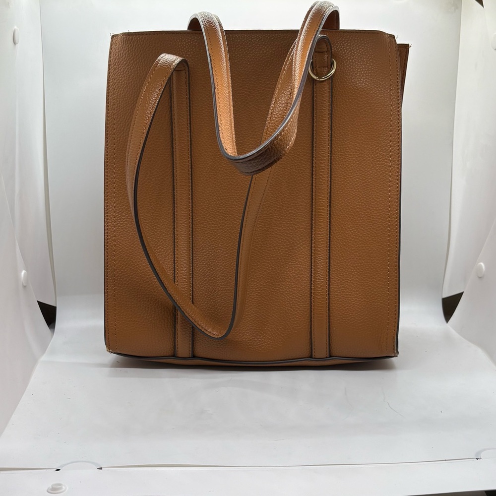 Kate‎ Landry Chic Brown Leather Tote Bag